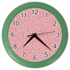 Flora Color Wall Clock by nate14shop