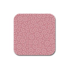 Flora Rubber Square Coaster (4 Pack) by nate14shop