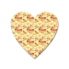 Hot-dog-pizza Heart Magnet by nate14shop