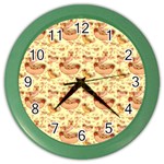 Hot-dog-pizza Color Wall Clock Front