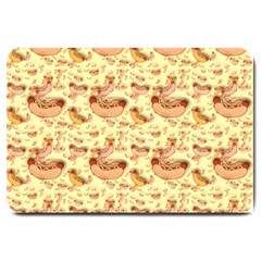 Hot-dog-pizza Large Doormat  by nate14shop