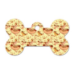 Hot-dog-pizza Dog Tag Bone (two Sides) by nate14shop