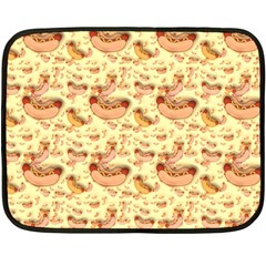 Hot-dog-pizza Fleece Blanket (mini) by nate14shop