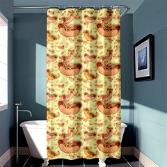 Hot-dog-pizza Shower Curtain 36  X 72  (stall)  by nate14shop