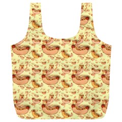 Hot-dog-pizza Full Print Recycle Bag (xl) by nate14shop