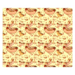 Hot-dog-pizza Double Sided Flano Blanket (small)  by nate14shop