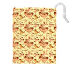 Hot-dog-pizza Drawstring Pouch (5xl) by nate14shop