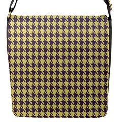 Houndstooth Flap Closure Messenger Bag (s) by nate14shop