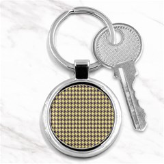 Houndstooth Key Chain (round) by nate14shop