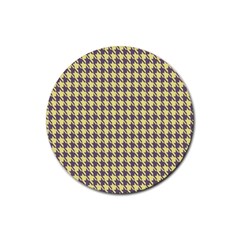 Houndstooth Rubber Coaster (round) by nate14shop