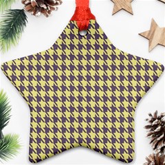 Houndstooth Star Ornament (two Sides) by nate14shop