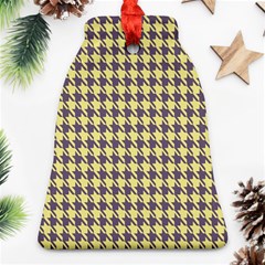 Houndstooth Bell Ornament (two Sides) by nate14shop