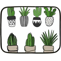 Succulents Fleece Blanket (mini) by nate14shop