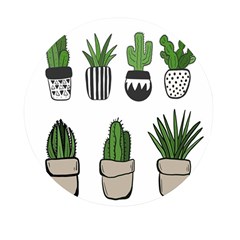 Succulents Mini Round Pill Box (pack Of 5) by nate14shop