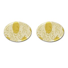 Sun Cufflinks (oval) by nate14shop