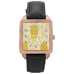 Sun Rose Gold Leather Watch  by nate14shop