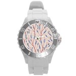 Abstract-006 Round Plastic Sport Watch (L) Front