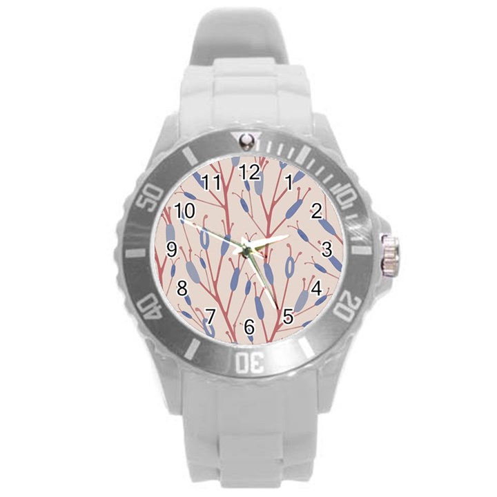 Abstract-006 Round Plastic Sport Watch (L)