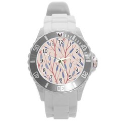 Abstract-006 Round Plastic Sport Watch (l)