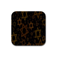 Star-of-david Rubber Square Coaster (4 Pack) by nate14shop