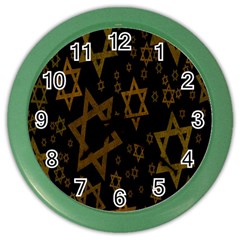 Star-of-david Color Wall Clock by nate14shop