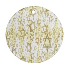 Star-of-david-001 Round Ornament (two Sides) by nate14shop