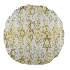 Star-of-david-001 Large 18  Premium Flano Round Cushions