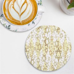 Star-of-david-001 Uv Print Round Tile Coaster by nate14shop