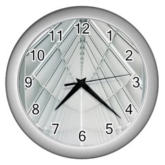 Architecture Building Wall Clock (silver) by artworkshop