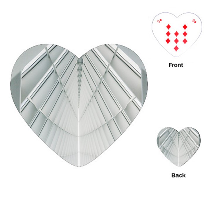 Architecture Building Playing Cards Single Design (Heart)