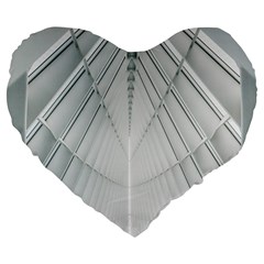 Architecture Building Large 19  Premium Flano Heart Shape Cushions by artworkshop