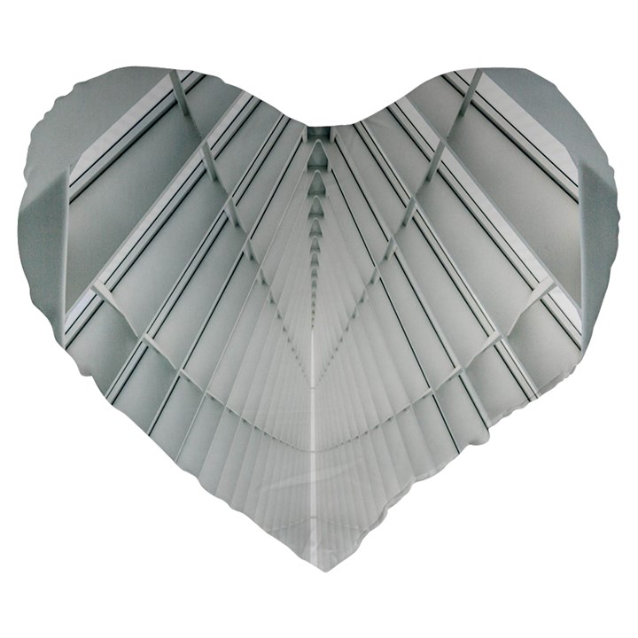 Architecture Building Large 19  Premium Flano Heart Shape Cushions