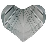 Architecture Building Large 19  Premium Flano Heart Shape Cushions Back