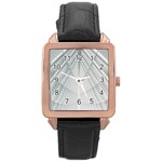 Architecture Building Rose Gold Leather Watch  Front