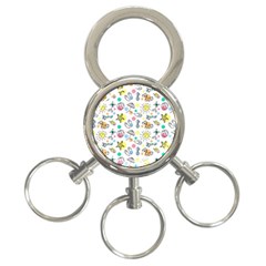 Drawing Pattern 3-ring Key Chain by artworkshop