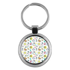 Drawing Pattern Key Chain (round) by artworkshop