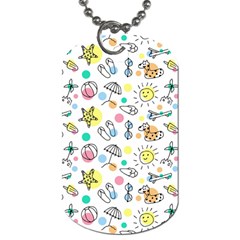 Drawing Pattern Dog Tag (one Side) by artworkshop