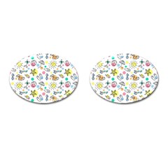 Drawing Pattern Cufflinks (oval) by artworkshop