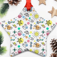 Drawing Pattern Star Ornament (two Sides) by artworkshop