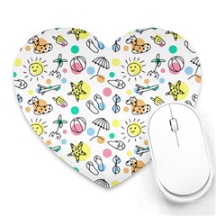 Drawing Pattern Heart Mousepads by artworkshop