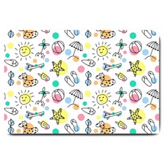 Drawing Pattern Large Doormat  by artworkshop