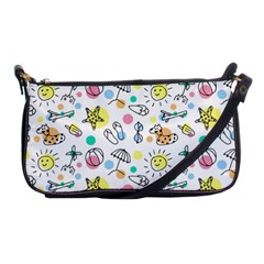 Drawing Pattern Shoulder Clutch Bag by artworkshop