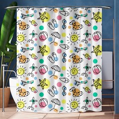 Drawing Pattern Shower Curtain 60  X 72  (medium)  by artworkshop