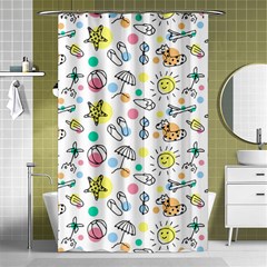 Drawing Pattern Shower Curtain 48  X 72  (small)  by artworkshop