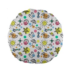 Drawing Pattern Standard 15  Premium Round Cushions by artworkshop