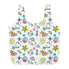 Drawing Pattern Full Print Recycle Bag (L)