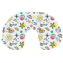 Drawing Pattern Travel Neck Pillow by artworkshop