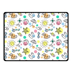 Drawing Pattern Double Sided Fleece Blanket (small)  by artworkshop