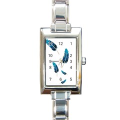 Feather Bird Rectangle Italian Charm Watch by artworkshop