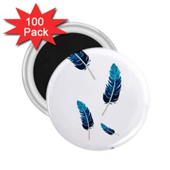 Feather Bird 2 25  Magnets (100 Pack)  by artworkshop